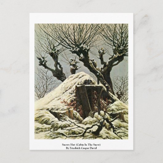 雪の小屋 ポストカード (正面)