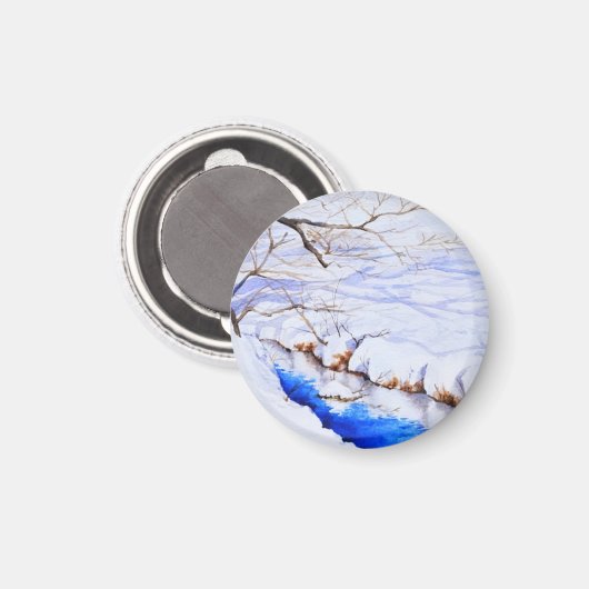 雪の小川 マグネット (正面/裏面)
