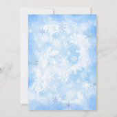 雪の少し冬の赤ちゃんシャワーの招待 招待状 (裏面)
