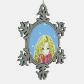 雪の少女 雪の結晶 オーナメント (左)