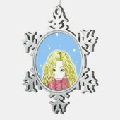 雪の少女 雪の結晶 オーナメント (右)