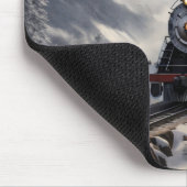 雪の山での列車 マウスパッド (コーナー)