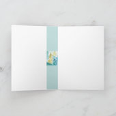 雪の山のカードを畳んだトナカイ 招待状 (内部)