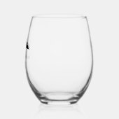 雪の山のピーク宛先の結婚式の好意 ステムなしワイングラス (左)