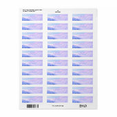 雪の山の上の日の出 ラベル (フルシート)