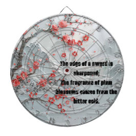 雪の山の梅絵を描の花 ダーツボード