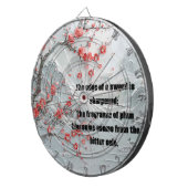 雪の山の梅絵を描の花 ダーツボード (正面右)