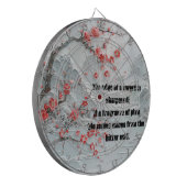 雪の山の梅絵を描の花 ダーツボード (正面左)