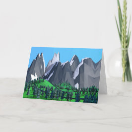 雪の山の風景 シーズンカード