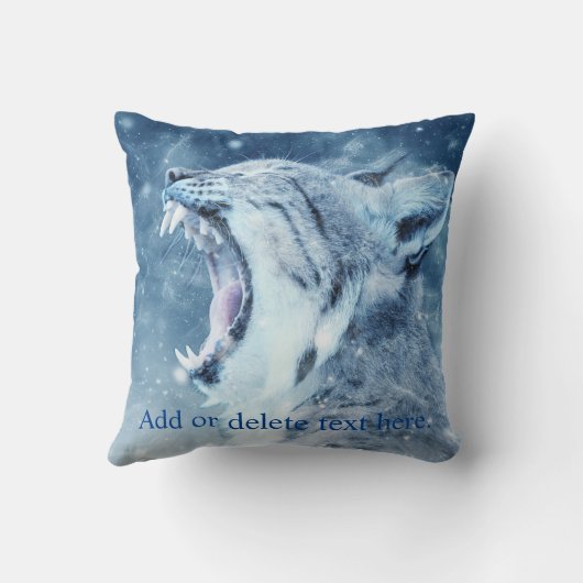 雪の山猫 クッション (裏面)