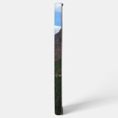 雪の峰のある山間の谷の風景 SAMSUNG GALAXYケース (左側面)