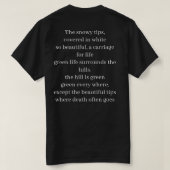 雪の峰のデザインTシャツ Tシャツ (デザイン裏面)