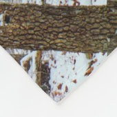 雪の嵐の中の鹿 フリースブランケット (角)