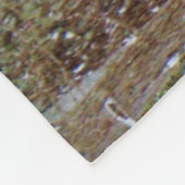 雪の嵐の中の鹿 フリースブランケット (角)