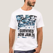 雪の嵐26を乗り越えた Tシャツ (正面)