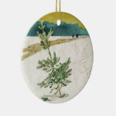 雪の常緑樹 セラミックオーナメント (右)