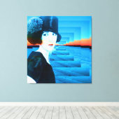 雪の帽子 キャンバスプリント (インサイチュ (ウッドフロア))