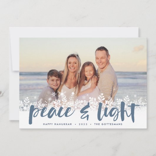 雪の平和 |ハヌカー写真 シーズンカード (正面)