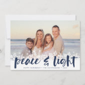 雪の平和 | Hanukkahフォトカード シーズンカード (正面)