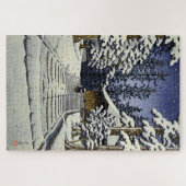 雪の平泉金色堂　川瀬巴水 ジグソーパズル (横)