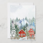 雪の幻想的な世界でのウェディング セーブザデート (裏面)