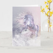 雪の幽霊の挨拶状 カード (黄色い花)