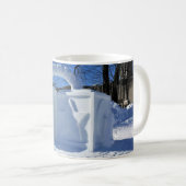 雪の彫刻，ケベック，カナダ コーヒーマグカップ (正面右)