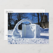 雪の彫刻，ケベック，カナダ ポストカード (正面/裏面)