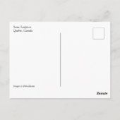 雪の彫刻，ケベック，カナダ ポストカード (裏面)