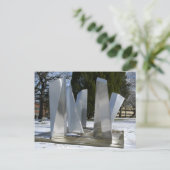 雪の彫刻 ポストカード (スタンド正面)