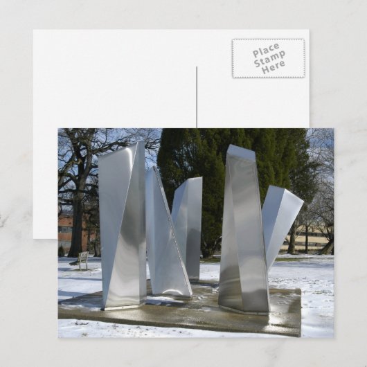 雪の彫刻 ポストカード (正面/裏面)
