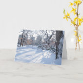 雪の影 カード (黄色い花)