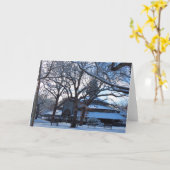 雪の後のタバナクル朝 – Martha's Vineyard カード (黄色い花)