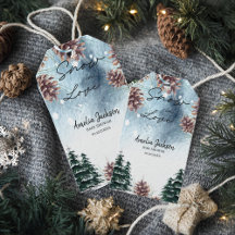 雪の恋に酔う　雪の松の木の冬のブライズシャワー