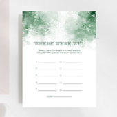 雪の恋のどこにいると我々のブライダルシャワーゲーム