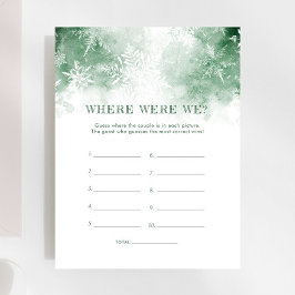 雪の恋のどこにいると我々のブライダルシャワーゲーム