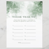 雪の恋のどこにいると我々のブライダルシャワーゲーム (正面)