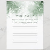 雪の恋のブライダルシャワー誰が私のゲーム (正面)