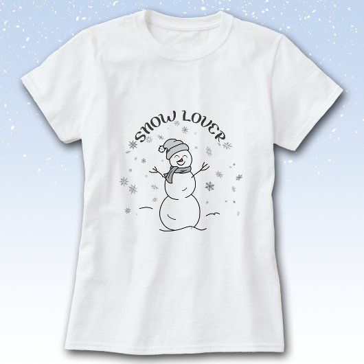 雪の恋人 雪だるまTシャツ Tシャツ