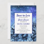 雪の恋　ウィンターワンダーランド　ブライダルシャワー 招待状 (正面)