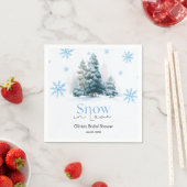 雪の恋 ウェディングシャワー 雪の花 スタンダードカクテルナプキン (インサイチュ)