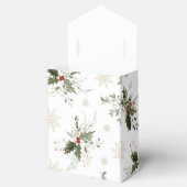 雪の恋 ゴールデンスノーフレークのウェディングシャワー フェイバーボックス (オープン)