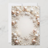 雪の恋 スノーフレークパール ブライダルシャワー 招待状 (裏面)