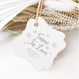雪の恋 ホワイトウィンター ブライダルシャワー フェイバータグ