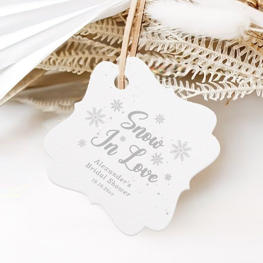 雪の恋 ホワイトウィンター ブライダルシャワー フェイバータグ