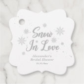 雪の恋 ホワイト ウィンター ブライダル シャワー フェイバータグ (正面)