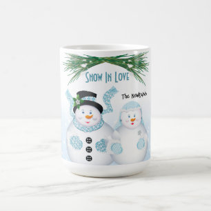 雪の恋 冬のウェディング コーヒーマグカップ
