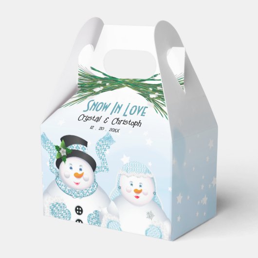 雪の恋　冬のウェディング フェイバーボックス (正面サイド)