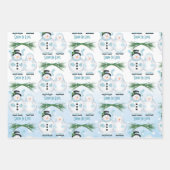 雪の恋　冬のウェディング ラッピングペーパーシート (正面)