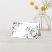 雪の恋　冬のブライダルシャワーパーティー プレイスカード (裏面)